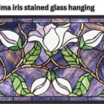 mma iris stained glass hanging