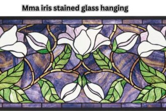 mma iris stained glass hanging