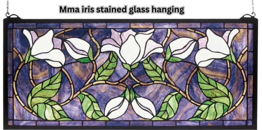 mma iris stained glass hanging